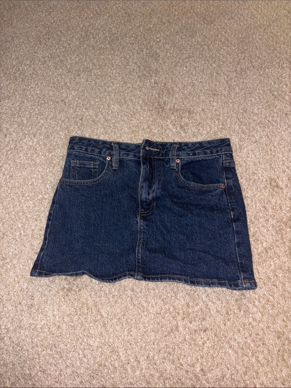 PacSun Dark Blue Denim Mini Skirt